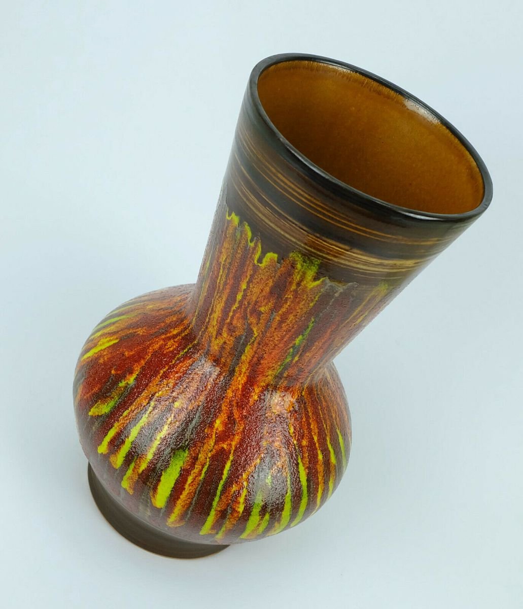 French Lava-Glazed Ceramic 9090 Vase from St. Clement, 1970s