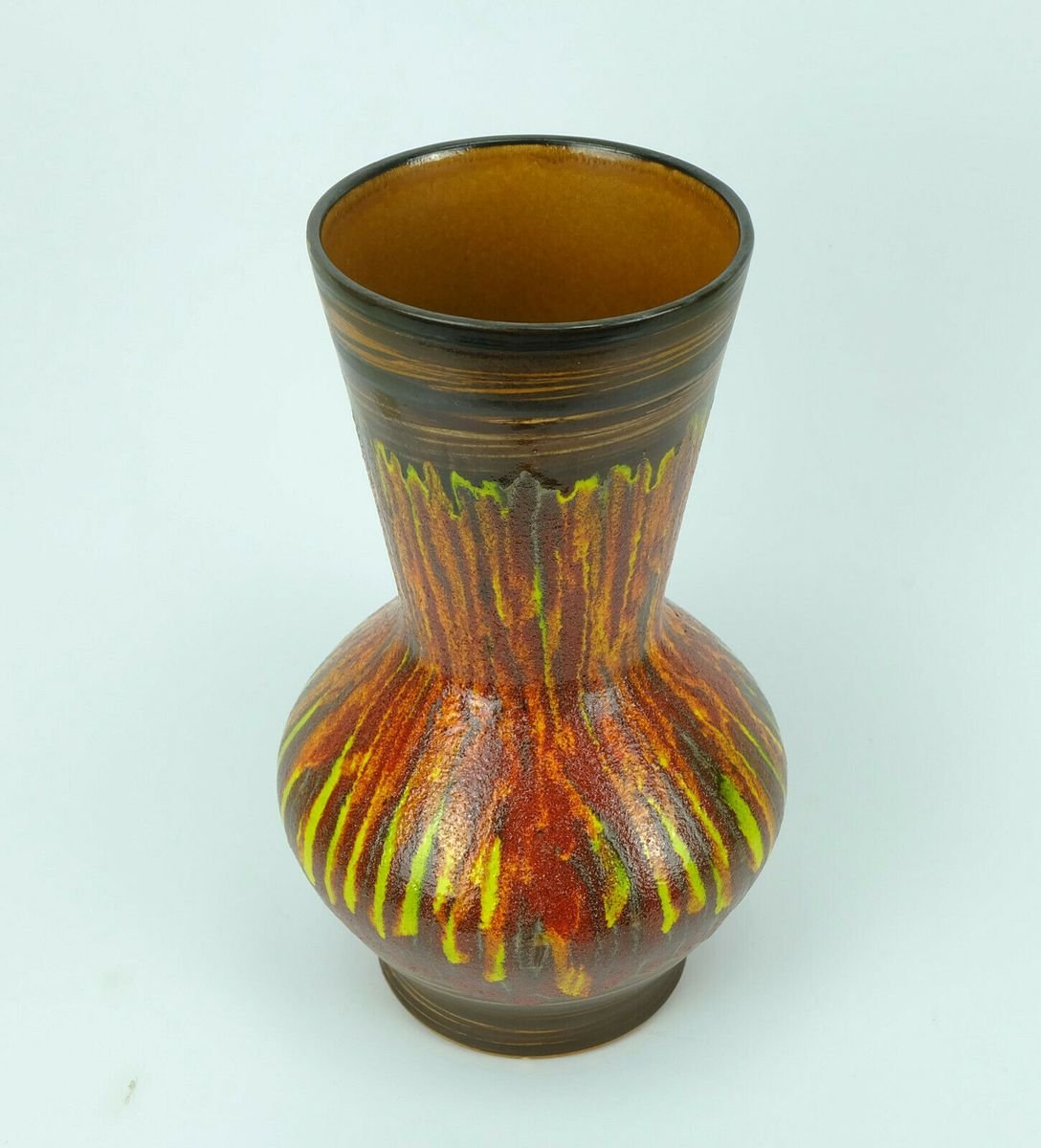 French Lava-Glazed Ceramic 9090 Vase from St. Clement, 1970s