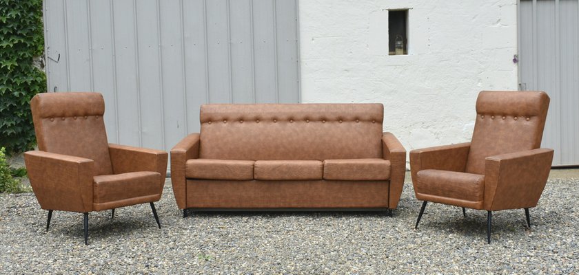 French Living Room Set, 1960s, Set of 3-CTD-979522