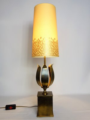 French Lotus Flower Table Lamp, 1950s-FPY-672875