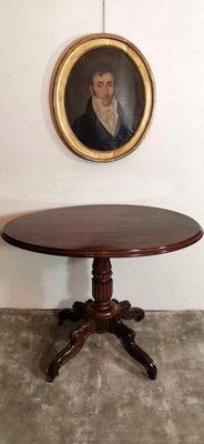 French Louis Philippe Mahogany Sail Table-QRS-753330