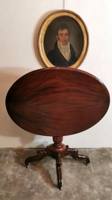 French Louis Philippe Mahogany Sail Table-QRS-753330