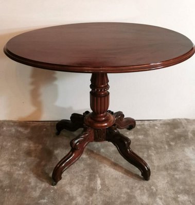 French Louis Philippe Mahogany Sail Table-QRS-753330