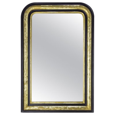 French Louis Philippe Stucco Imitation Wood and Gilding Mirror, 1870s-RIU-1377607