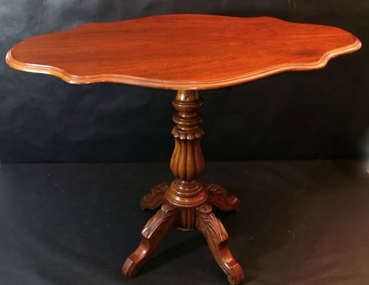 French Louis-Philippe Walnut Sail Table-QRS-702935