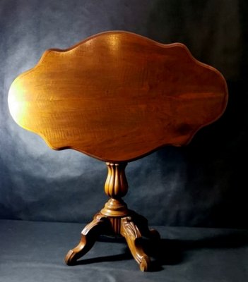 French Louis-Philippe Walnut Sail Table-QRS-702935