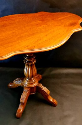 French Louis-Philippe Walnut Sail Table-QRS-702935