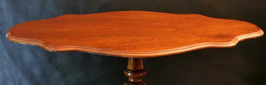 French Louis-Philippe Walnut Sail Table-QRS-702935