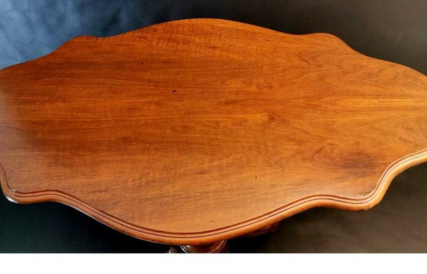 French Louis-Philippe Walnut Sail Table-QRS-702935