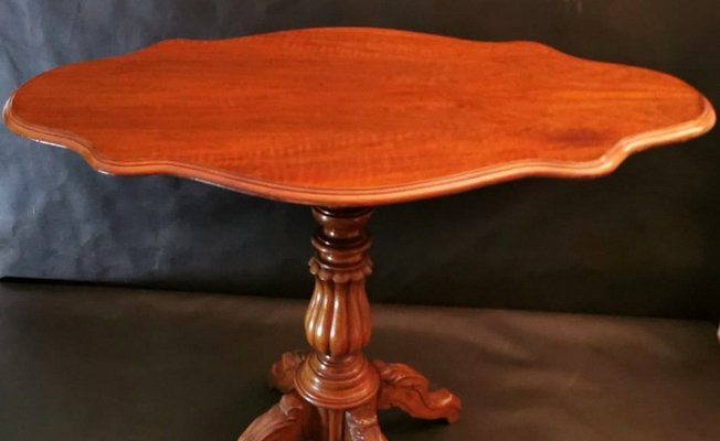 French Louis-Philippe Walnut Sail Table-QRS-702935