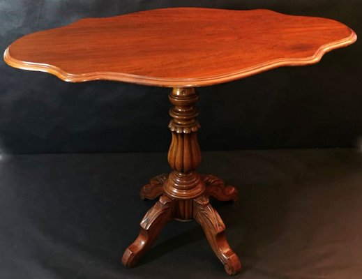 French Louis-Philippe Walnut Sail Table-QRS-702935