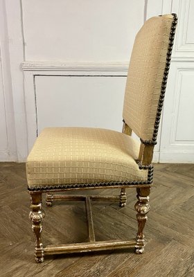 French Louis XIV Style Chairs in Gilt Wood, 1860, Set of 8-BXG-1757830