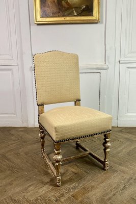 French Louis XIV Style Chairs in Gilt Wood, 1860, Set of 8-BXG-1757830