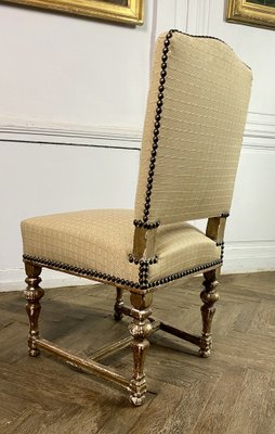 French Louis XIV Style Chairs in Gilt Wood, 1860, Set of 8-BXG-1757830