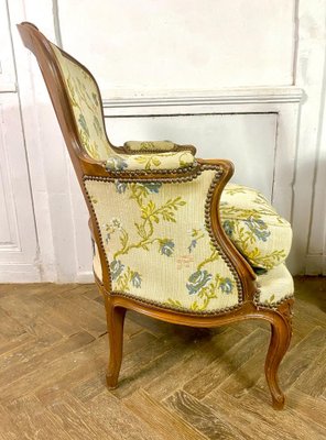 French Louis XV Bergere Armchairs in Carved Wood, Set of 2-BXG-1791793