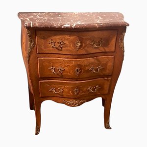 French Louis XV Chest of Drawers with Marble Top, Late 19th Century-TCS-1194139