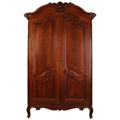 French Louis XV Period Walnut Bordelais Armoire-MBH-1032307