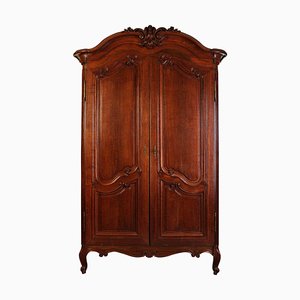 French Louis XV Period Walnut Bordelais Armoire-MBH-1032307