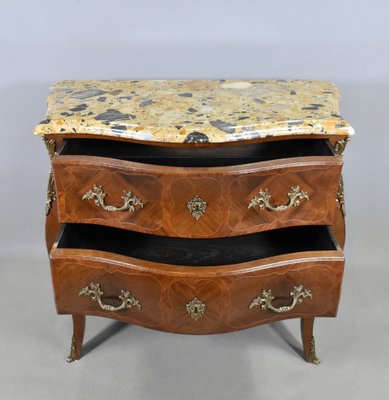 French Louis XV Style Bombe Commode in Walnut, 1890s-CTD-1748786