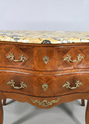 French Louis XV Style Bombe Commode in Walnut, 1890s-CTD-1748786