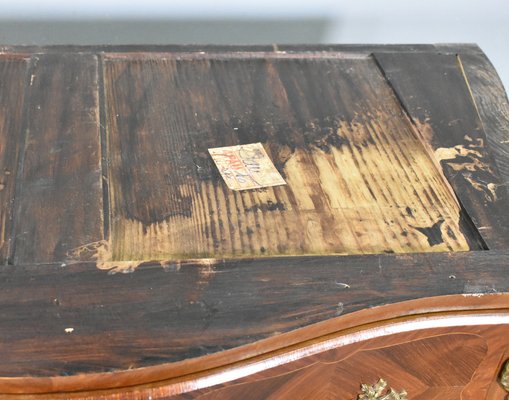 French Louis XV Style Bombe Commode in Walnut, 1890s-CTD-1748786