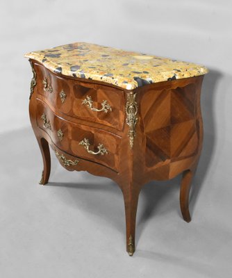 French Louis XV Style Bombe Commode in Walnut, 1890s-CTD-1748786