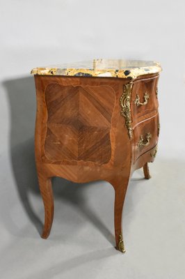 French Louis XV Style Bombe Commode in Walnut, 1890s-CTD-1748786