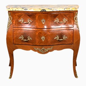 French Louis XV Style Bombe Commode in Walnut, 1890s-CTD-1748786