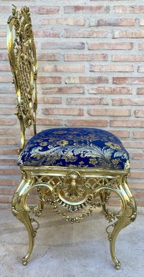 French Louis XV Style Bronze Side Chair, 1930-NOU-1788959