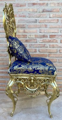 French Louis XV Style Bronze Side Chair, 1930-NOU-1788959