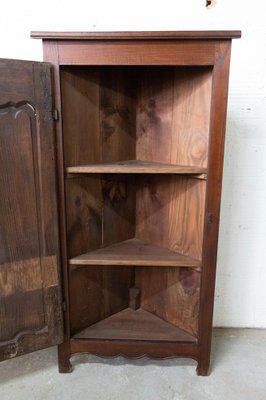 French Louis XV Style Corner Cabinet in Oak, Late 19th Century-RIU-1047651