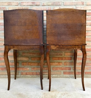 French Louis XV Style Nightstands in Walnut with Drawer and Open Self, 1960s, Set of 2-NOU-1348001