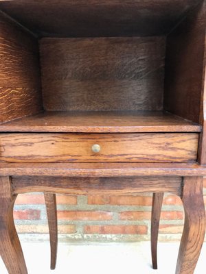 French Louis XV Style Nightstands in Walnut with Drawer and Open Self, 1960s, Set of 2-NOU-1348001