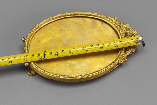 French Louis XVI Bronze Oval Desktop Picture Frame, 1900s-KEG-1672962