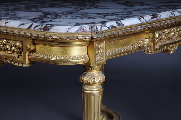 French Louis XVI Salon Table Gilded, 1910s-FLW-1402349