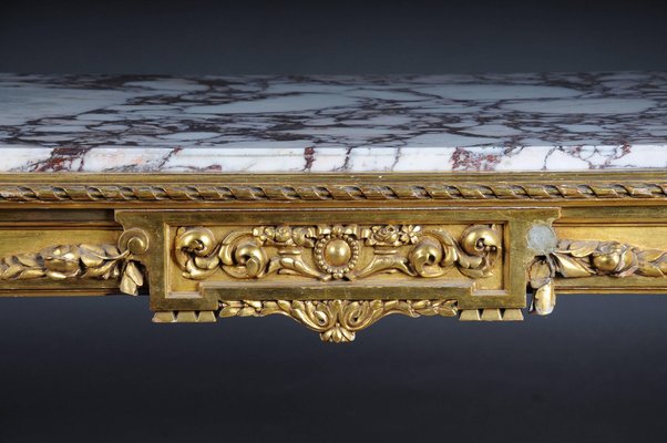 French Louis XVI Salon Table Gilded, 1910s-FLW-1402349