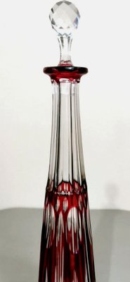 French Louis XVI Style Bottle in Hand-Cut & Ground Red Crystal-QRS-1327718