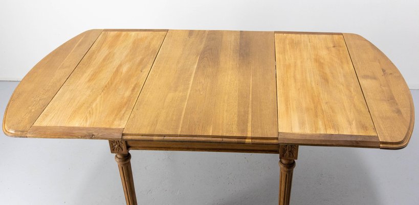 French Louis XVI Style Walnut Dining Extending Table, Late 19th Century-RIU-1756089