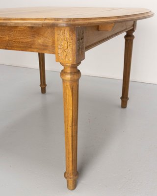 French Louis XVI Style Walnut Dining Extending Table, Late 19th Century-RIU-1756089