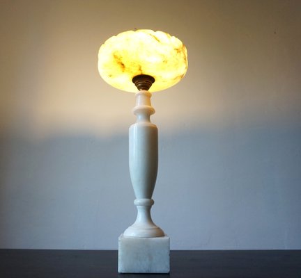 French Louis XVI Table Lamp in Marble, 1890s-HUW-1789273