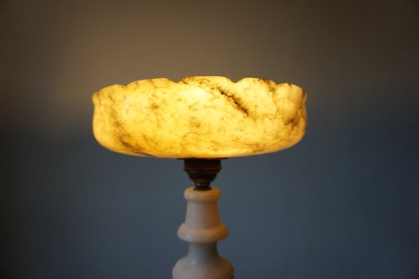 French Louis XVI Table Lamp in Marble, 1890s-HUW-1789273