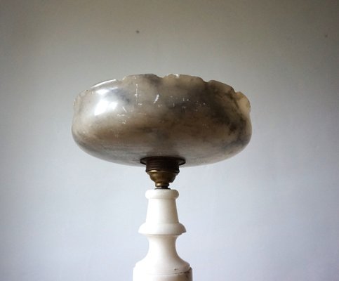 French Louis XVI Table Lamp in Marble, 1890s-HUW-1789273