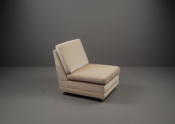 French Lounge Chair in Velvet from Airbone, 1970s-VLO-1451499