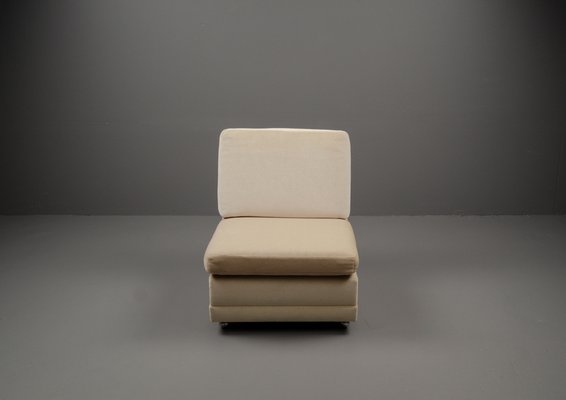 French Lounge Chair in Velvet from Airbone, 1970s-VLO-1451499