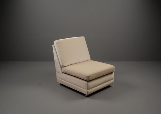 French Lounge Chair in Velvet from Airbone, 1970s-VLO-1451499