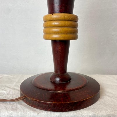 French Mahogany and Maple Lamp-BAD-1178959