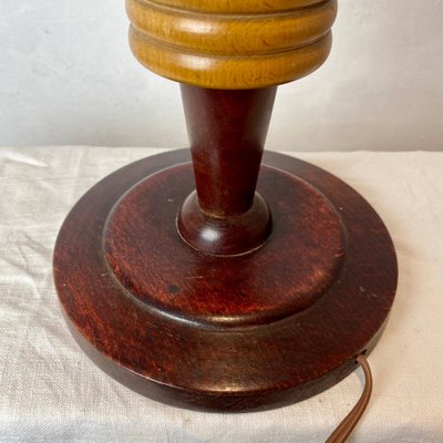 French Mahogany and Maple Lamp-BAD-1178959