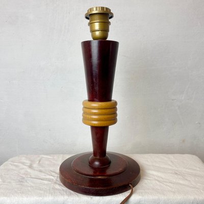 French Mahogany and Maple Lamp-BAD-1178959