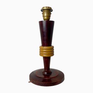 French Mahogany and Maple Lamp-BAD-1178959