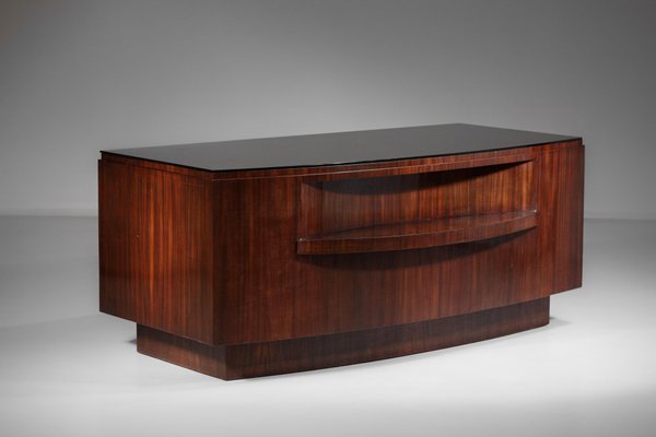 French Mahogany Desk in Style of Dupré Lafon, 1940s-YU-974120